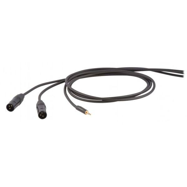 CABLE PROEL DHS595LU18 DH.AUDIO.CABLE.3.5.ST.2*3P.XLR.M.BK.1.8.