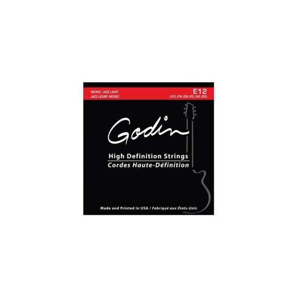 CUERDA DE GUITARRA ELÉCTRICA GODIN 33416 E12 JAZZ  LIGHT NICKEL WOUND