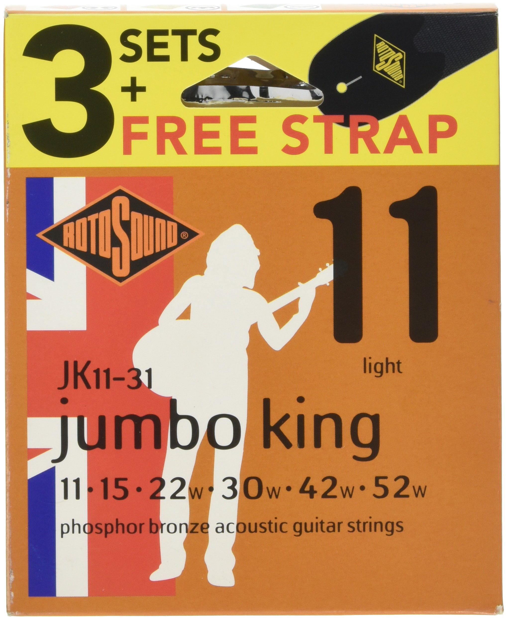 CUERDA ROTOSOUND JK1131 JUMBO KING3 SET + 1 STRAPPER